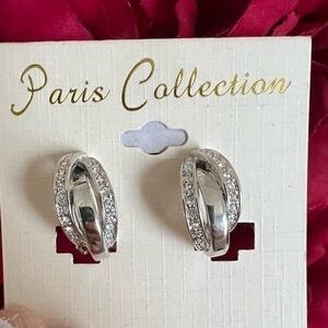 Paris collection crystal‎ clip on earrings